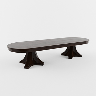 Elegant Vintage Dining Table 3D model image 1 