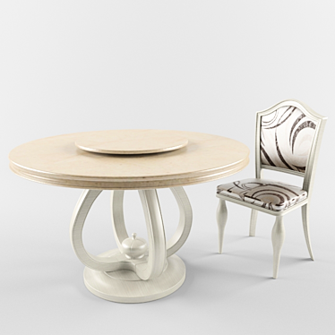 Chinese Dining Set 3D model image 1 