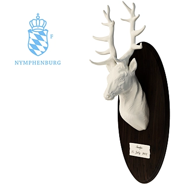 Elegant Nymphenburg Deer Trophy 3D model image 1 