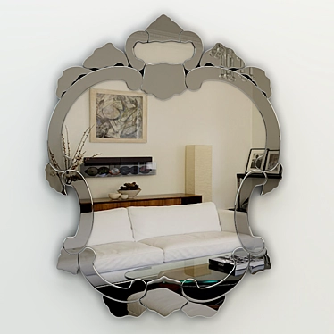 Sleek & Stylish 1386 x 1092 Mirror 3D model image 1 