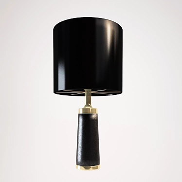 Black & Gold Holly Hunt Summit Table Lamp 3D model image 1 