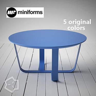 Sleek Steel Side Table by Miniforms 3D model image 1 