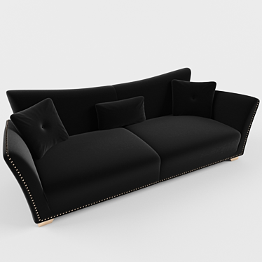 Elegant Donatello Sofa 3D model image 1 