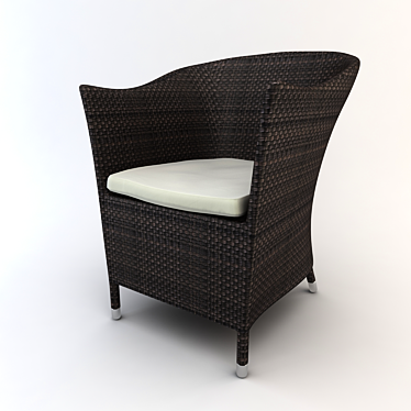 Rattan Woven Chair 3D model image 1 