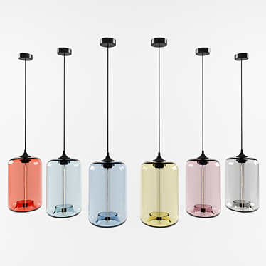 Sleek Pod Pendant Light 3D model image 1 