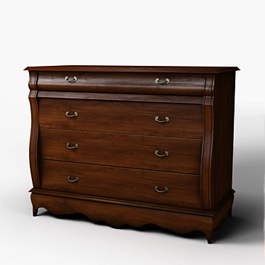 Modern Loren Dresser 3D model image 1 