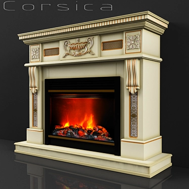 Corsica Fireplace: Warmth and Style 3D model image 1 