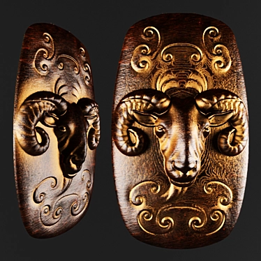 Ram's Head Decoration 3D model image 1 