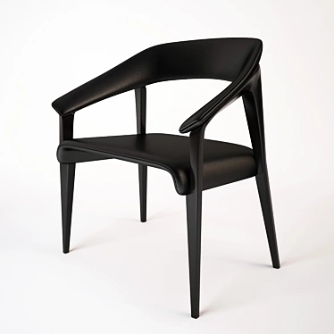 Elegant Memory Ash Armchair 3D model image 1 