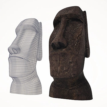 Mystical Moai: Ancient Stone Statues 3D model image 1 