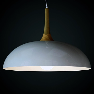 Modern White Hanging Lamp 3D model image 1 