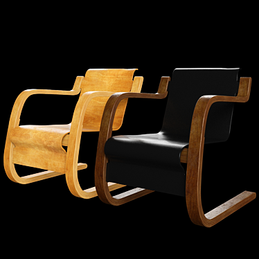 Vintage Alvar Aalto Chair42 3D model image 1 