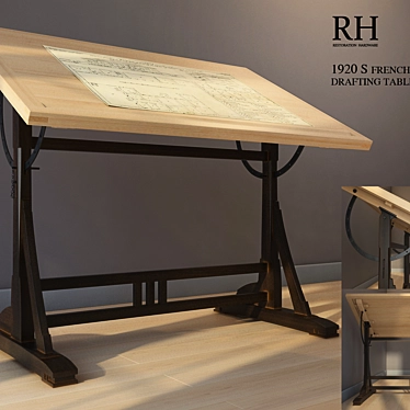 Drawing table Restoration Hardware 1920s French Drafting Table