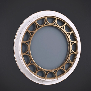 Moor Island Ring Mirror - Elegant Walnut Décor 3D model image 1 