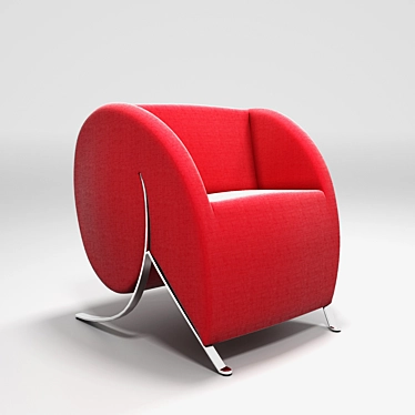 Elegant Arflex Virgola Armchair 3D model image 1 