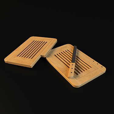 Title: IKEA BEFRIANDE Cutting Board with Knife 3D model image 1 