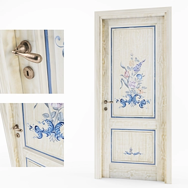 Tuscan Charm: Restored Italian Classic Door 3D model image 1 