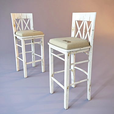 Sleekly Modern Barstool 3D model image 1 