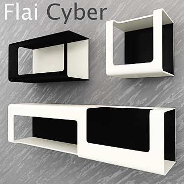 Sleek Cyber Shelves 3D model image 1 