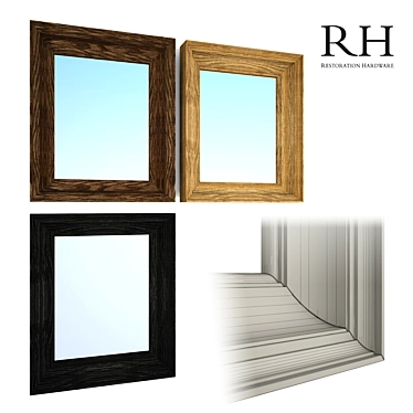 Elegant Marseilles Mirrors - 3 Colors 3D model image 1 