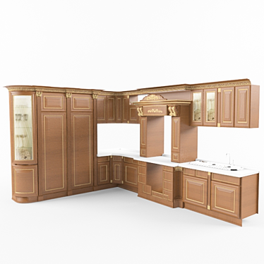 Modern Kitchen Design: Sleek and Functional 3D model image 1 