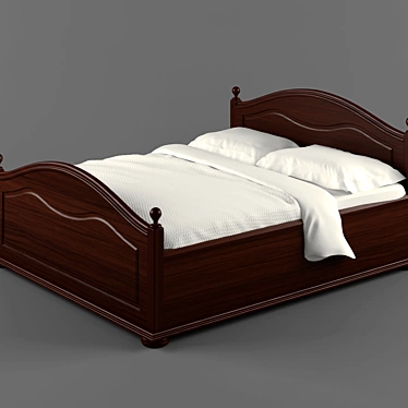 Spacious and Cozy Double Bed 3D model image 1 