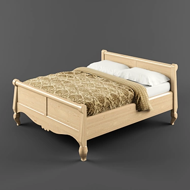 Modern King Size Bed 3D model image 1 