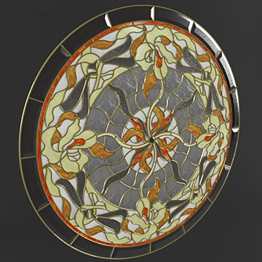 Classic Tiffany Stained Glass 3D model image 1 