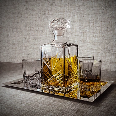 Title: Elegant Bormioli Rocco SELECTA Whiskey Set 3D model image 1 