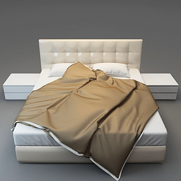 FIMES Double Soft Bed 3D model image 1 