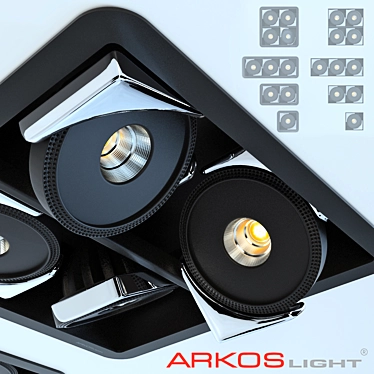 ArkosLight Pivot Recessed Ceiling Light 3D model image 1 