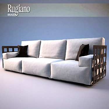 Elegant Braid Sofa by Rugiano 3D model image 1 