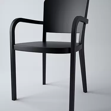 Elegant Bentwood Chair with Moulded Plywood Back 3D model image 1 