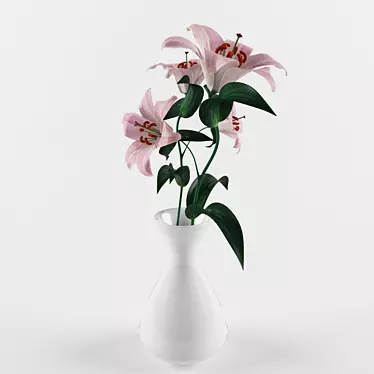 Blooming Beauty: Lily Bouquet 3D model image 1 