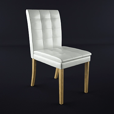 Title: Sleek Leather Accent Chair 3D model image 1 