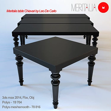 Elegant Meritalia Chiavari Table 3D model image 1 