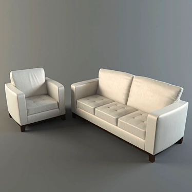 Palladio Sofa: Luxurious Comfort for Your Living Space 3D model image 1 