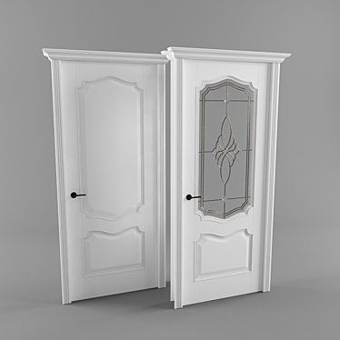 Premiere White Patina Belarusian Doors 3D model image 1 