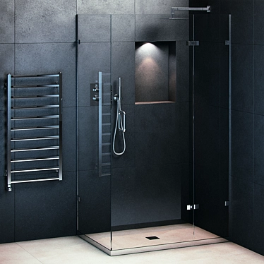 Luxury Portofino Shower Enclosure 3D model image 1 