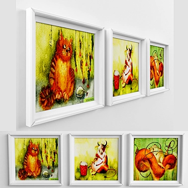 Adorable Baby Wall Art 3D model image 1 