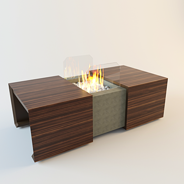 Slide Bio Fireplace: Stylish and Convenient 3D model image 1 