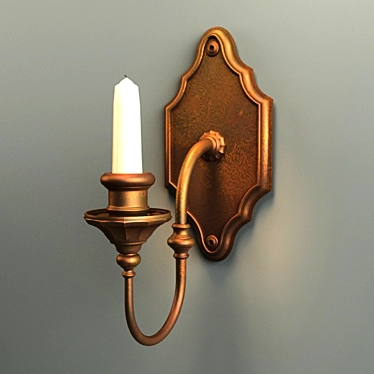 Elegant Wall Candle Holder 3D model image 1 