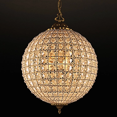 Elegant Alcazar Crystal Chandelier 3D model image 1 