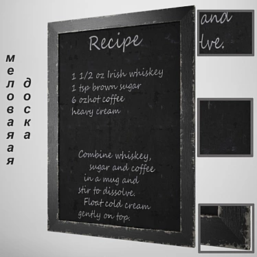 Versatile Chalkboard: Menu, Notes & More 3D model image 1 