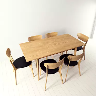 Homebase Table Set 3D model image 1 