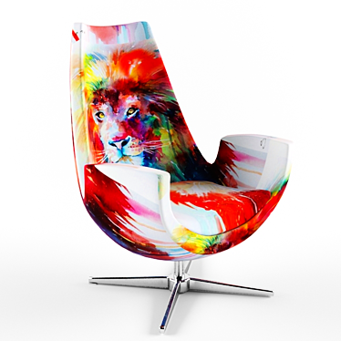 Modern Lion Chair 3D model image 1 
