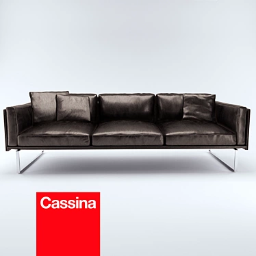 Cassina 202 8 Sofa: Exquisite Italian Design 3D model image 1 