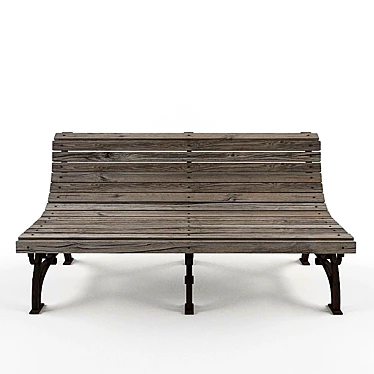 Vintage Ethnic Bench 3D model image 1 