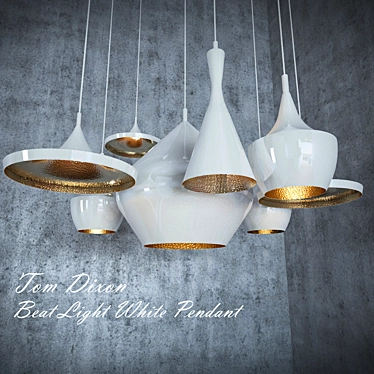 Elegant White Pendant Lighting 3D model image 1 