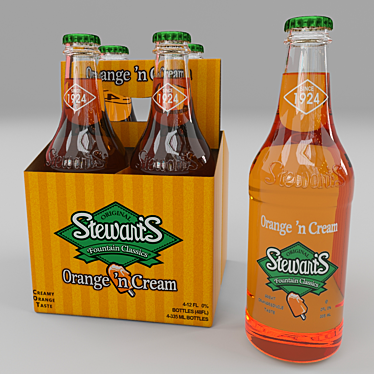 gas water Stewarts orange soda